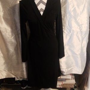 Banana Republic black wrap dress - size medium
